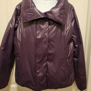 Chico's Plum Purple Puffer Jacket Size Large
